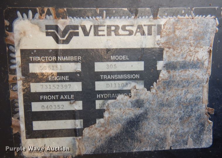 image for item DJ0817 2012 Versatile 305  MFWD tractor