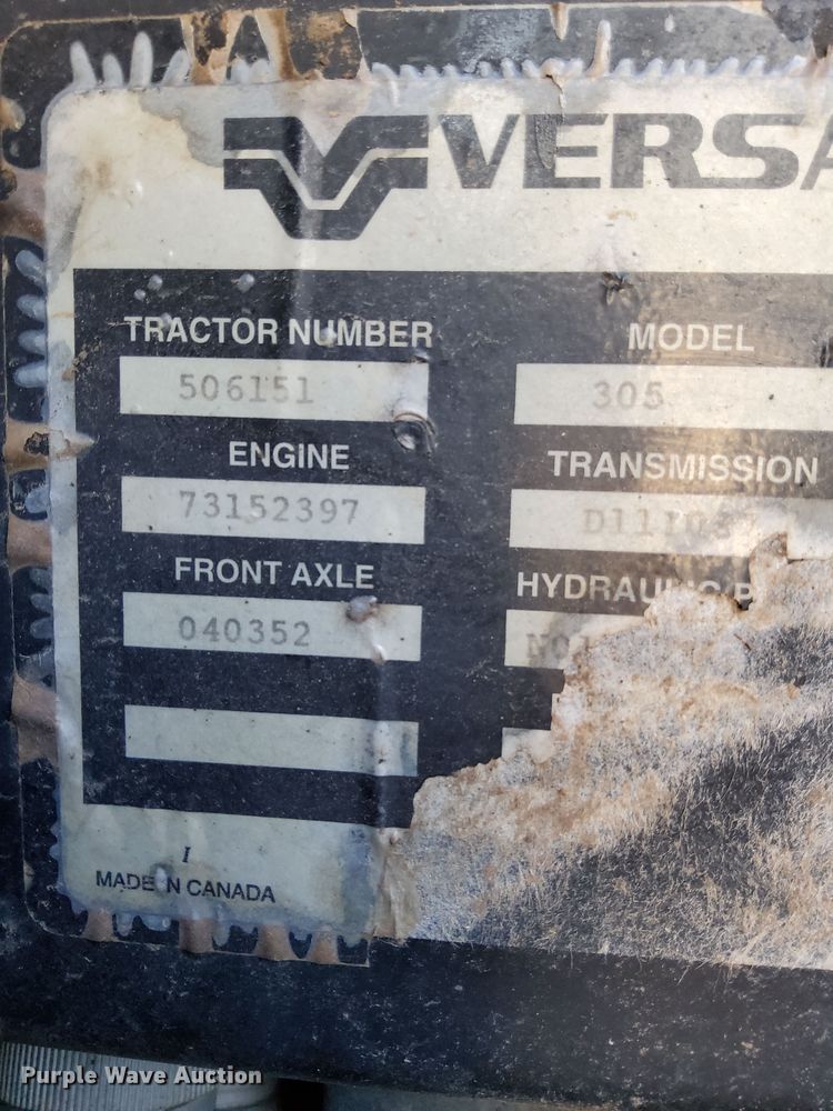 image for item DJ0817 2012 Versatile 305  MFWD tractor