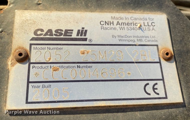 image for item DL0723 2005 Case 2052  draper head