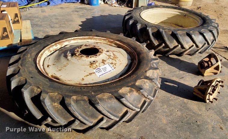 image for item DL2269 (2) Firestone Champion Ground Grip 14.9-38 tires and wheels