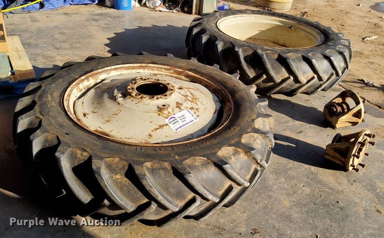 image for item DL2269 (2) Firestone Champion Ground Grip 14.9-38 tires and wheels