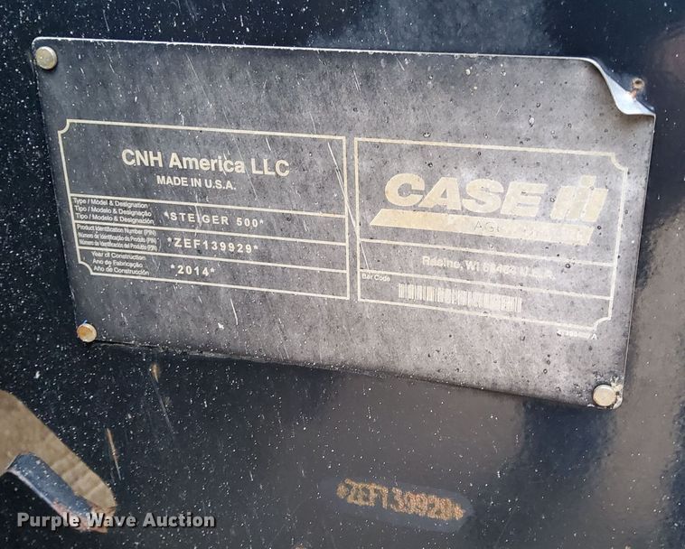image for item DL2291 2014 Case IH Steiger 500HD  tractor