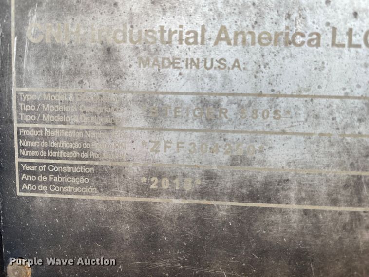 image for item DN4501 2015 Case IH Steiger 580 HD  4WD tractor