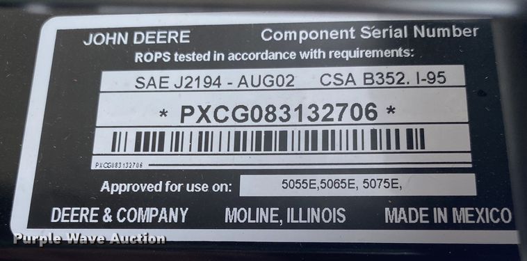 image for item DN8084 2022 John Deere 5065E  MFWD tractor