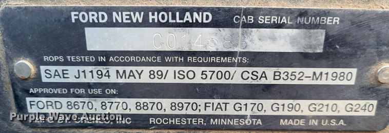 image for item DO3485 1995 Ford 8970  MFWD tractor