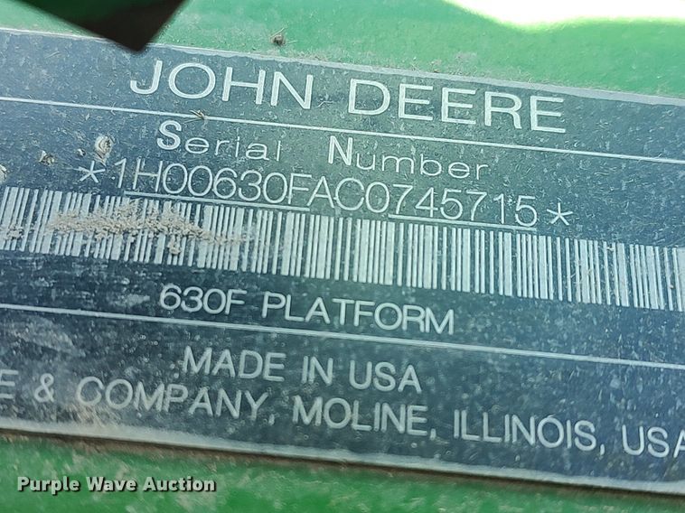 image for item DO3681 2012 John Deere 630F  flex head