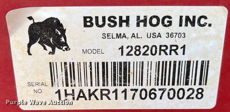 image for item DO8957 Bush Hog 12820  batwing rotary mower