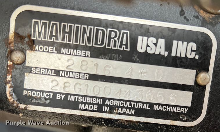 image for item DO8959 2011 Mahindra 2816  MFWD tractor