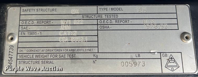 image for item DO8960 New Holland T4.75  MFWD tractor