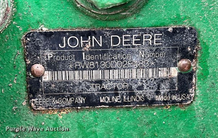 image for item DP0441 2008 John Deere 8130  MFWD tractor
