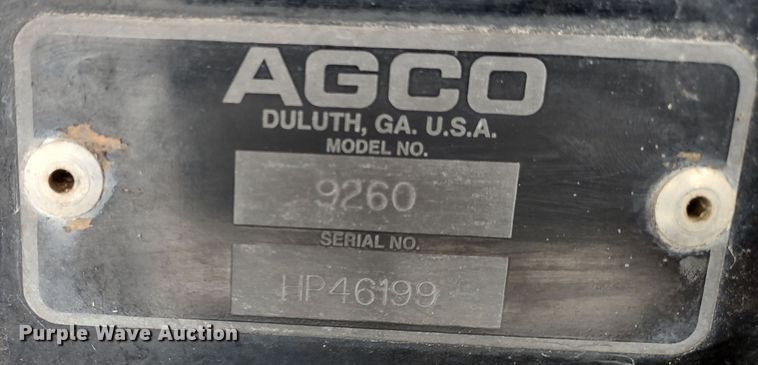 image for item DR8037 2005 Hesston 9260  windrower