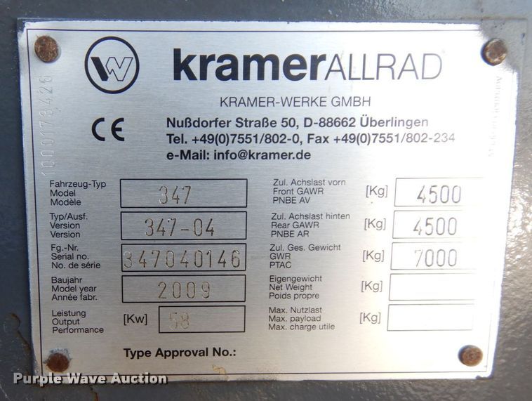 image for item DR8043 2009 Gehl AWS46  wheel loader