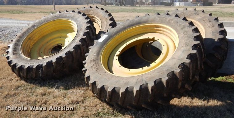 image for item DR8046 (4) Firestone 480/80R50 tires and wheels