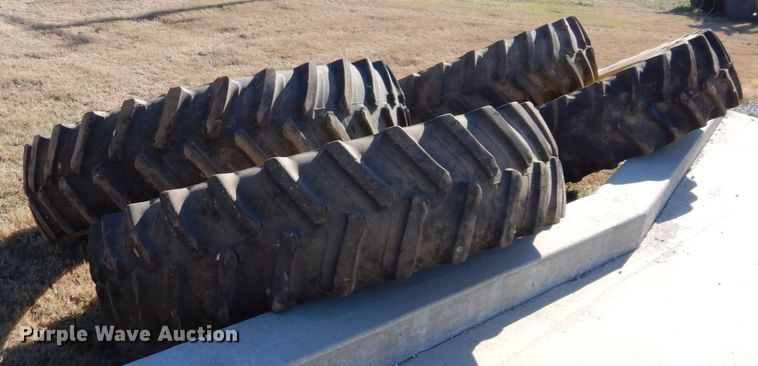 image for item DR8046 (4) Firestone 480/80R50 tires and wheels