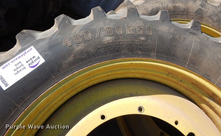 image for item DR8046 (4) Firestone 480/80R50 tires and wheels