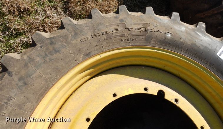 image for item DR8046 (4) Firestone 480/80R50 tires and wheels