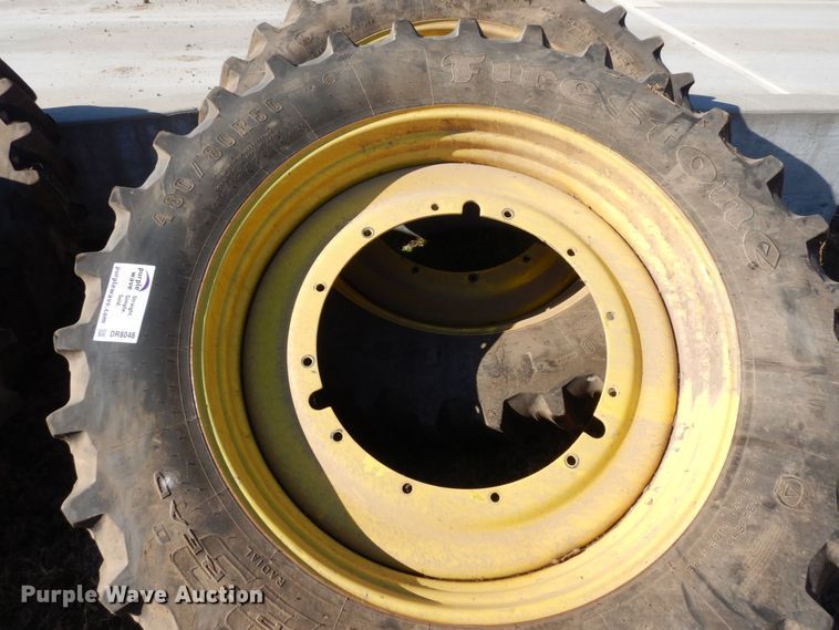 image for item DR8046 (4) Firestone 480/80R50 tires and wheels