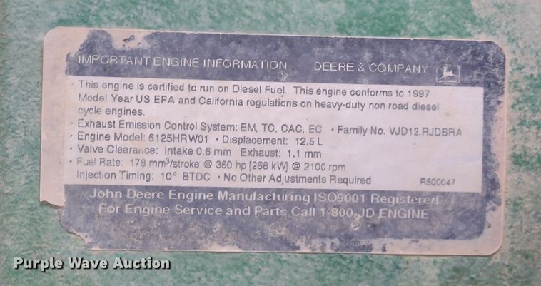 image for item DR8069 1997 John Deere 9300  4WD tractor
