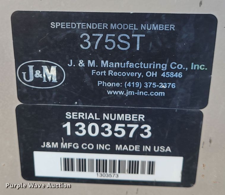 image for item FC9200 2013 J&M 375ST  seed tender trailer