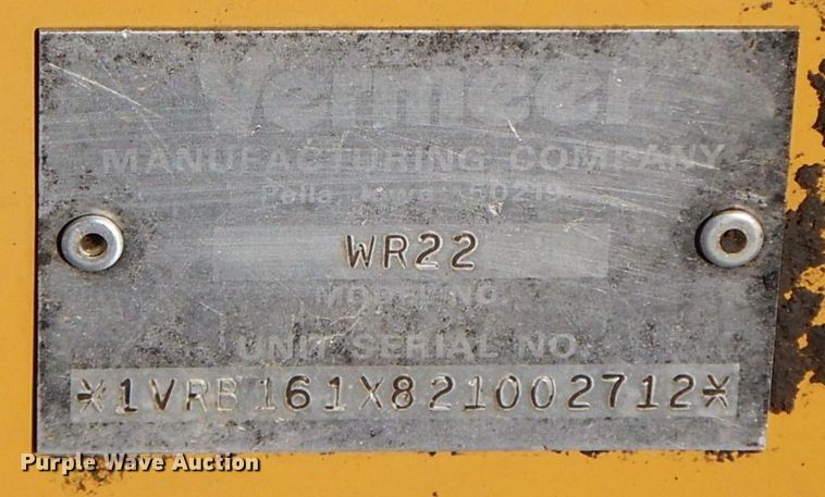 image for item HG9253 Vermeer WR22  hay rake