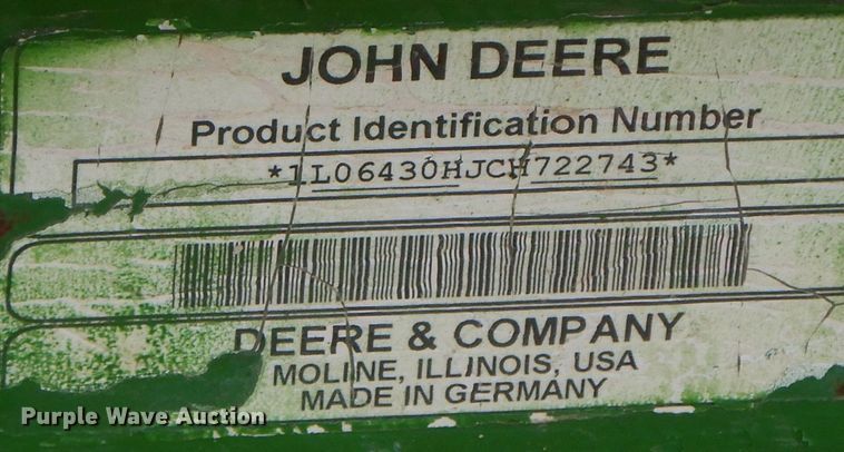 image for item HG9257 2012 John Deere 6430 Premium  tractor