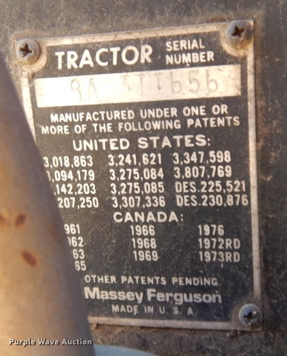 image for item HG9270 1979 Massey Ferguson 255  tractor