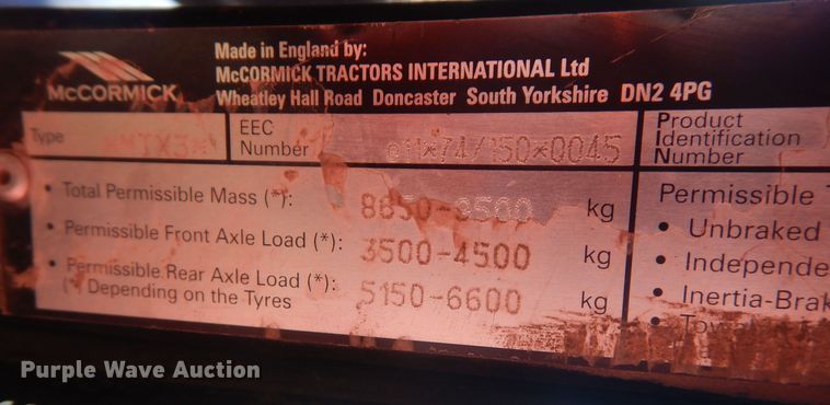 image for item HQ9537 2004 McCormick MTX120  MFWD tractor