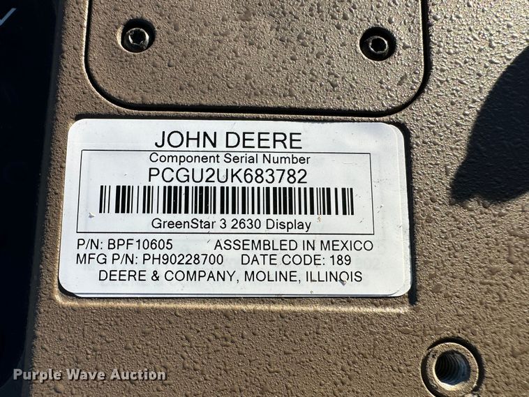 image for item JD9792 2018 John Deere  Greenstar 3 2630 GPS monitor