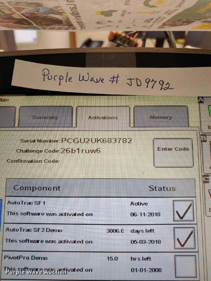 image for item JD9792 2018 John Deere  Greenstar 3 2630 GPS monitor