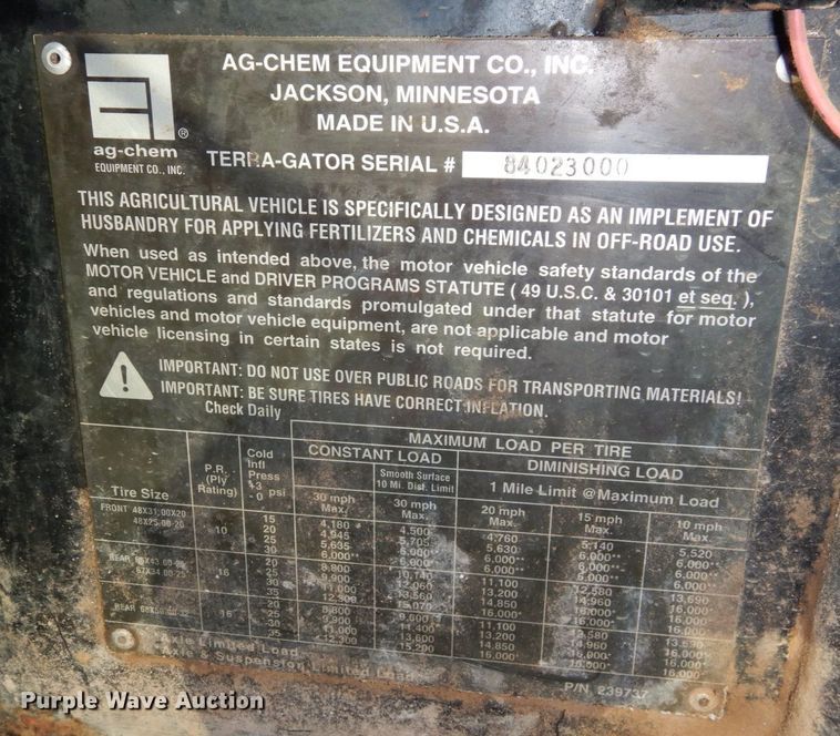 image for item JK9041 2000 AG Chem Terra-Gator 8104  spreader
