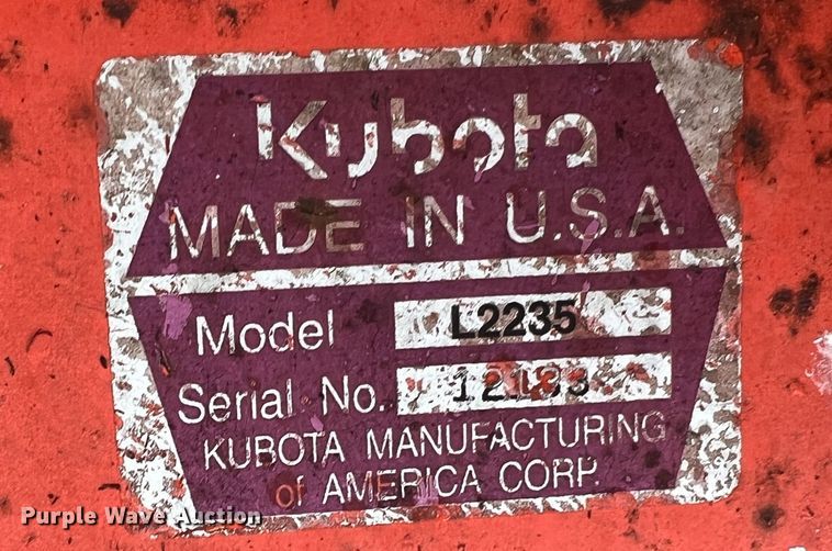 image for item JU9770 Kubota L3430  MFWD tractor