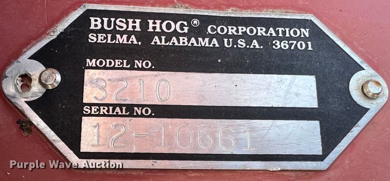 image for item JU9842 Bush Hog 3210  rotary mower