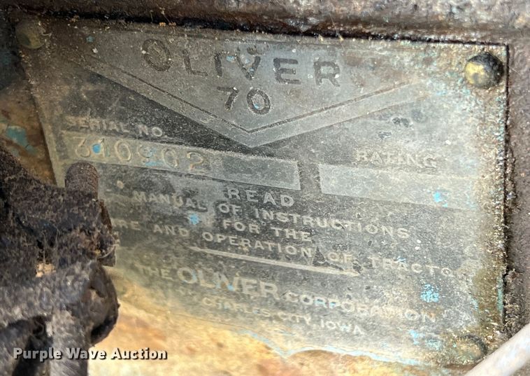 image for item JV9496 Oliver 70  tractor