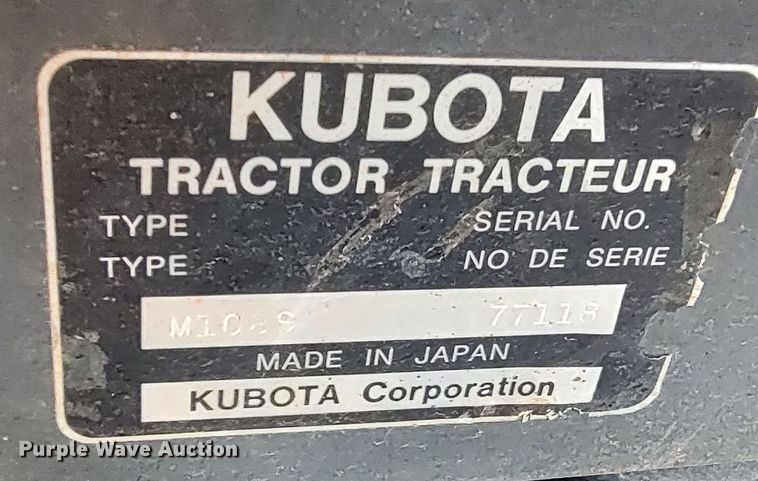 image for item LK9407 2014 Kubota M108S  MFWD tractor