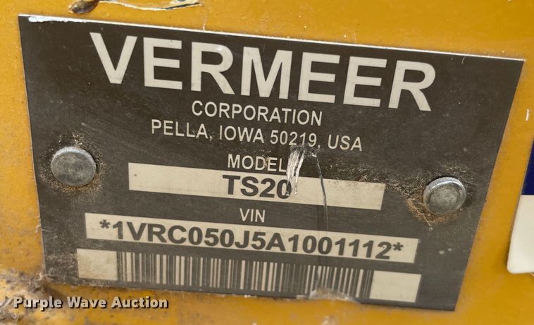 image for item LP9092 2010 Vermeer TS20  tree spade