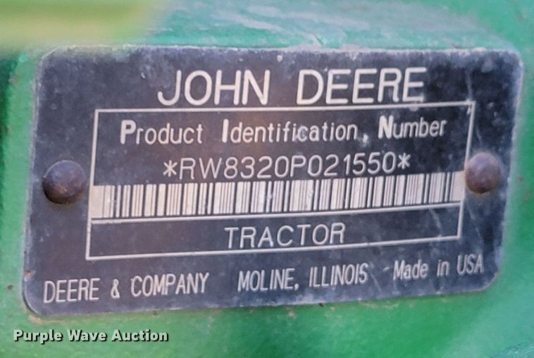 image for item ME9590 2004 John Deere 8320  MFWD tractor