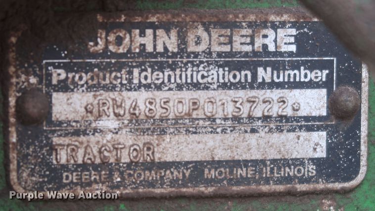 image for item MJ9242 1988 John Deere 4850  MFWD tractor