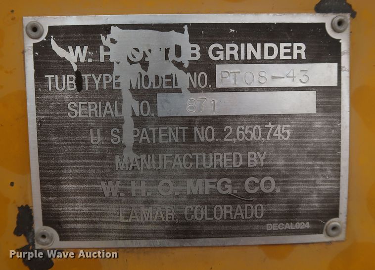 image for item MJ9246 W.H.O. PT08-43  bale processor