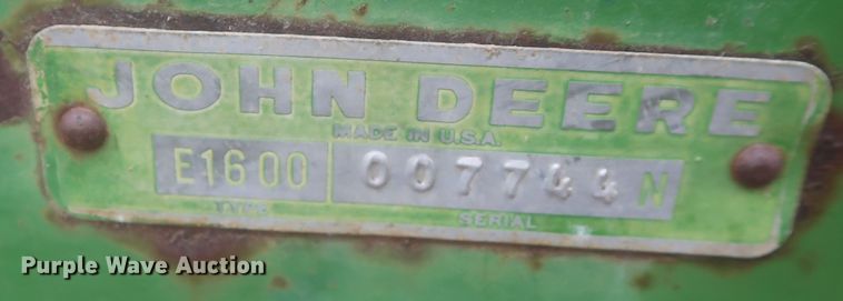 image for item MJ9269 John Deere 1600  field cultivator