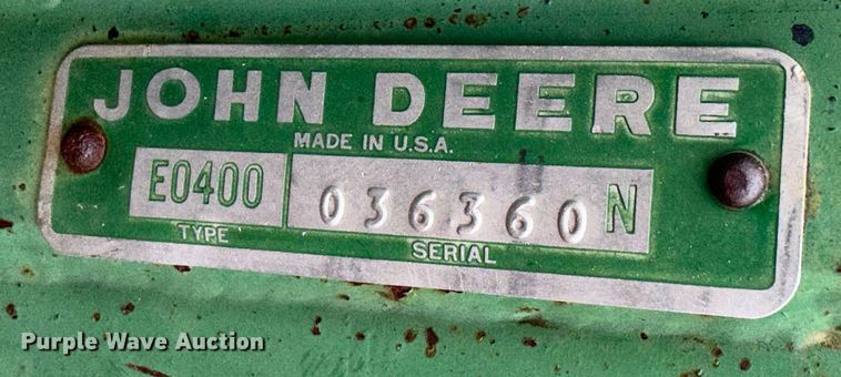 image for item MJ9272 John Deere 400  rotary hoe