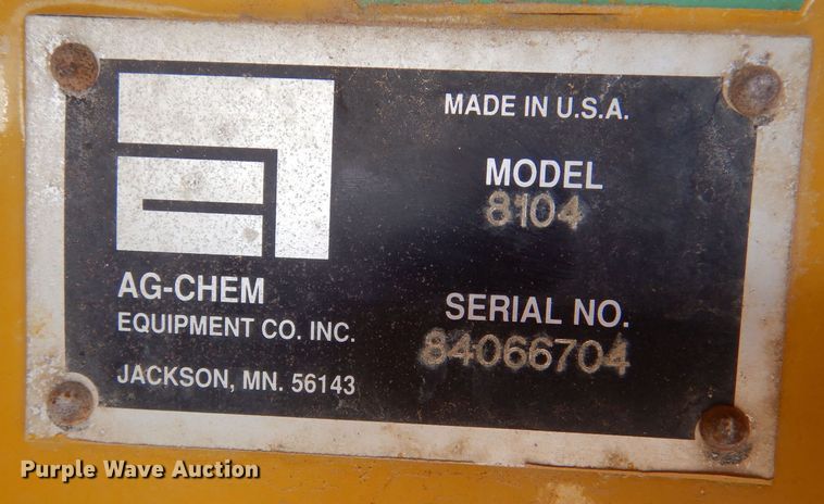 image for item MT9996 2004 Ag-Chem TerraGator 8104  spreader