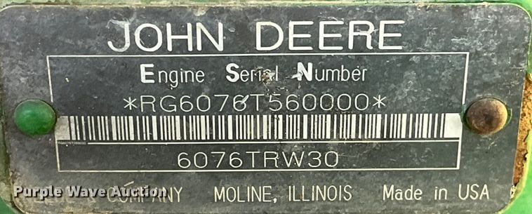 image for item MW9433 1995 John Deere 7800  MFWD tractor