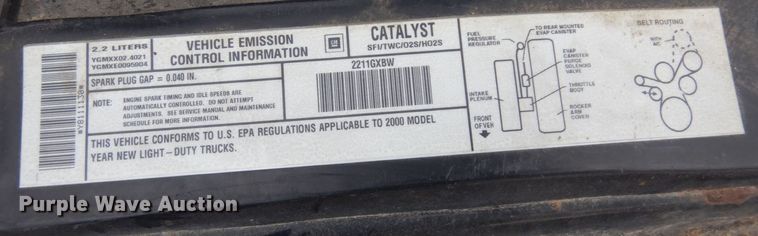 image for item AF9361 2000 GMC Sonoma SLS  pickup truck