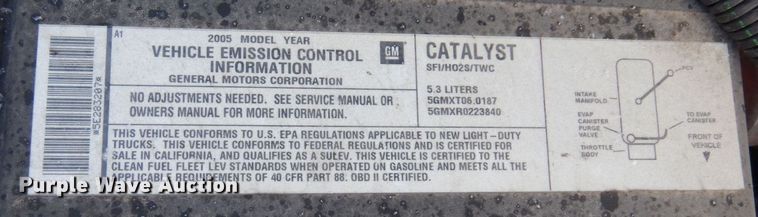 image for item AF9433 2005 Chevrolet Silverado 1500  Ext. Cab pickup truck