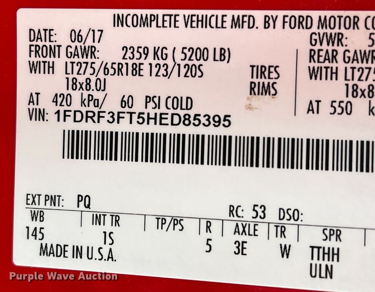 image for item DM2530 2017 Ford F350 Super Duty  bale bed pickup truck