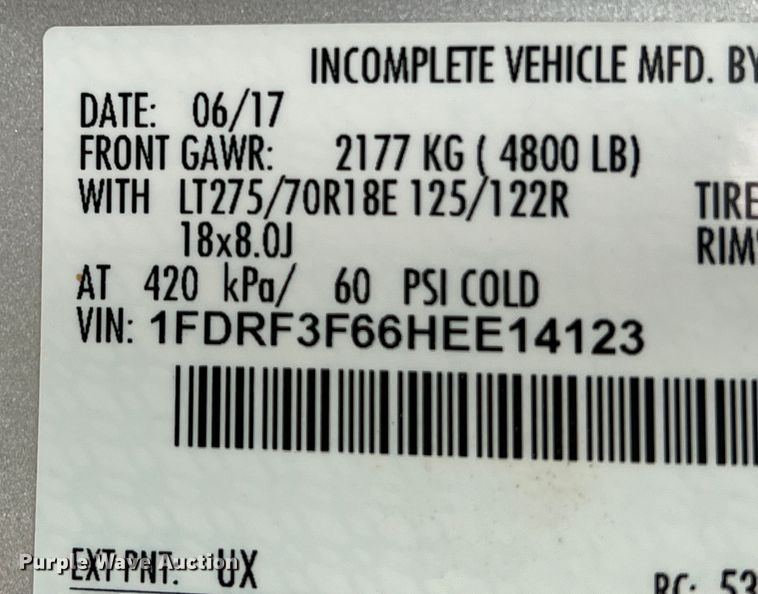 image for item DM2531 2017 Ford  F350 Super Duty  flatbed pickup truck