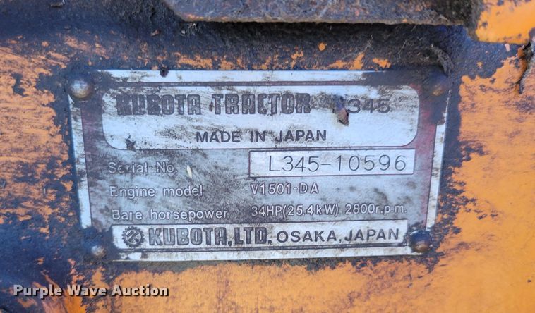 image for item DM8134 Kubota L345  tractor