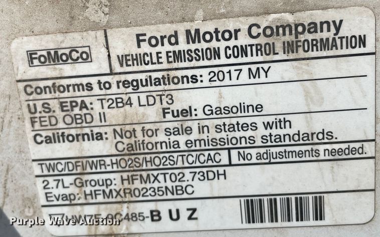 image for item DN4505 2017 Ford F150  SuperCrew pickup truck