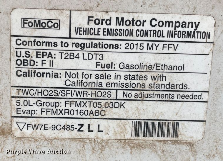 image for item DN4507 2015 Ford F150  SuperCrew pickup truck