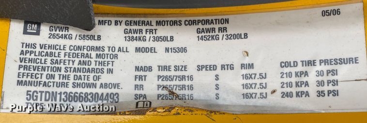 image for item DN8071 2006 Hummer H3  SUV